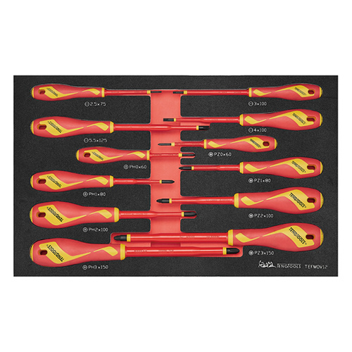 Teng 12Pce Screwdriver Set Insulated