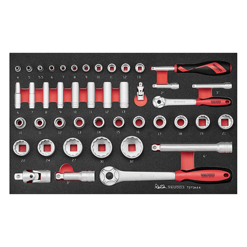 Teng 44Pc Socket Set 1/4" And 1/2" Drive