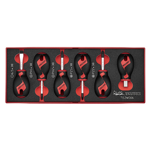 Teng 6Pce Stubby Screwdriver Set
