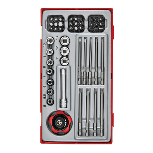 Teng 48Pce 1/4" Dr. Socket & Bits Set - TC-TRAY