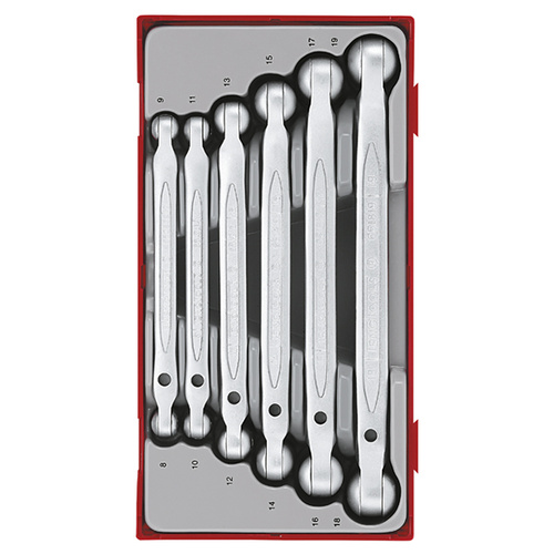 Teng 6Pce Dbl Flex-Head Spanner Set 8-19mm - TC-TRAY