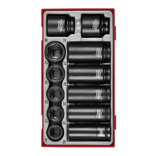 Teng 12Pce 1/2" Dr. Impact Socket Set - TC-TRAY