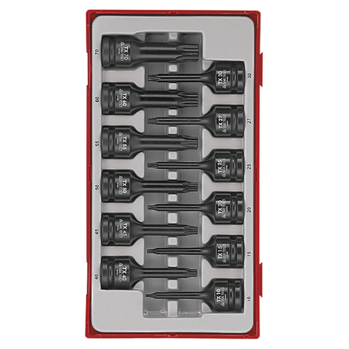 Teng 12Pce 1/2" Dr. TX Socket Set TX10-70 - TC-TRAY