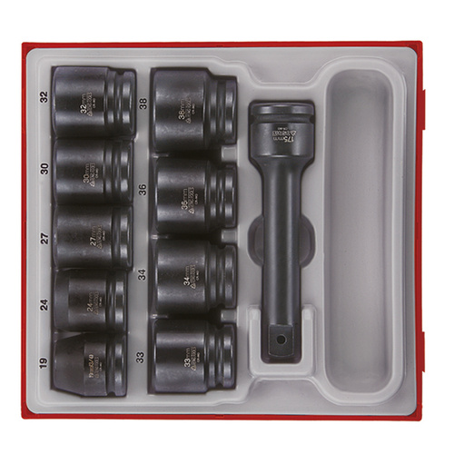 Teng 16Pce 3/4" Dr. Imp Socket Set - Ttd-Tray 19mm-38mm