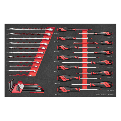 Teng 33Pce Screwdriver-Spanner & Hex Key Set (EVA)