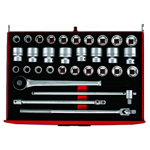 Teng 32Pce 3/4" Dr. mm/AF Socket & Acc. Set (EVA)