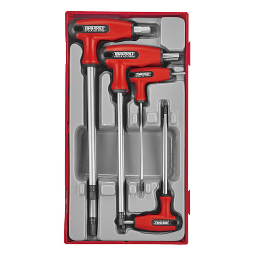 Teng 7Pce T-Handle Metric Hex Driver Set (N) - TC-TRAY
