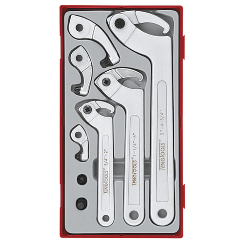 Teng 8Pce Hook & P Wrench Set - TC-TRAY