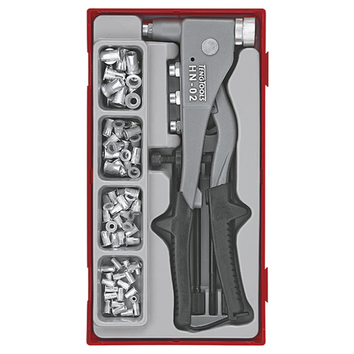 Teng 81Pce H/Duty Nut Rivet Set W/ Nutserts - TC-TRAY