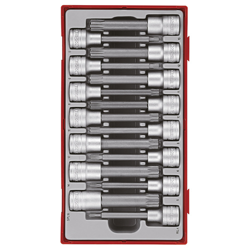 Teng 15Pce 1/2" Dr. Ril/Spl Bits Socket Set - TC-TRAY