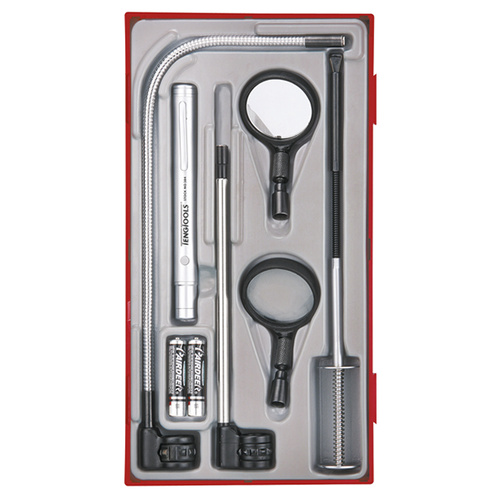 Teng 8Pce Pickup Insp Tool Set W/Led Torch - TC-TRAY
