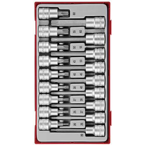 Teng 18Pce 1/2" Dr. TX Bit Socket Set - TC-TRAY