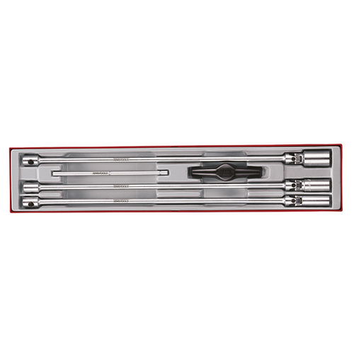 Teng 5Pce 3/8" Dr. Spark Plug Long Socket Set - TTX-Tray