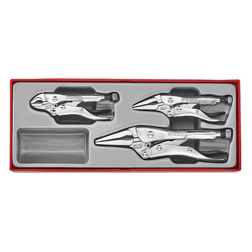 Teng 3Pce Power Grip Plier Set -Ttz-Tray
