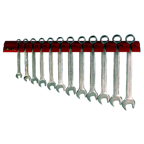 Teng 12Pce Combination Spanner Set, Metric 8-19mm Wall Rack