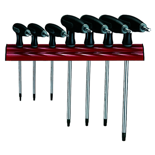 Teng 7Pce TX/TPX T-Handle Set 10-40 W/ Wall Rack