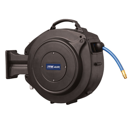 ITM Retractable Air Hose Reel, 10mm X 15M Pvc Air Hose With 1/4" Bsp Male Fittings