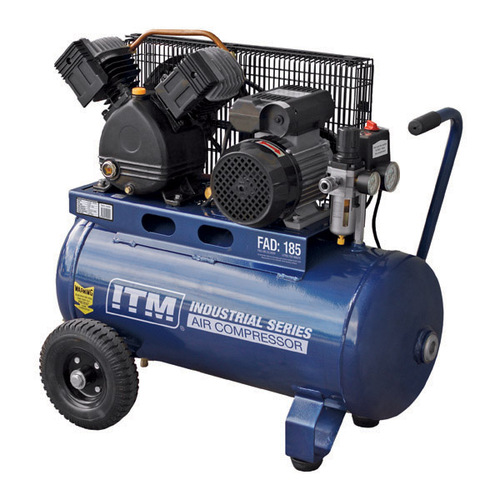 ITM Air Compressor, Belt Drive, 2.2hp 50Ltr Construction FAD 185L/Min
