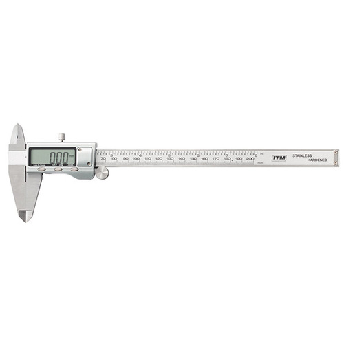 ITM Digital Caliper, Stainless Steel, 0-200mm